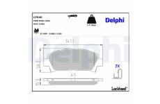 Sada brzdových platničiek kotúčovej brzdy DELPHI LP940