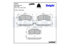Sada brzdových destiček, kotoučová brzda DELPHI LP941