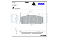 Sada brzdových destiček, kotoučová brzda DELPHI LP943