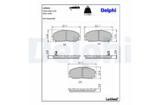 Sada brzdových destiček, kotoučová brzda DELPHI LP944