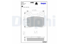 Sada brzdových destiček, kotoučová brzda DELPHI LP947