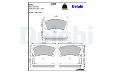 Sada brzdových destiček, kotoučová brzda DELPHI LP952