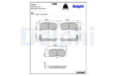 Sada brzdových platničiek kotúčovej brzdy DELPHI LP954