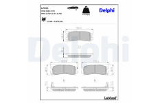 Sada brzdových destiček, kotoučová brzda DELPHI LP955