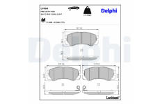 Sada brzdových platničiek kotúčovej brzdy DELPHI LP964