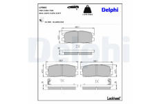 Sada brzdových platničiek kotúčovej brzdy DELPHI LP965