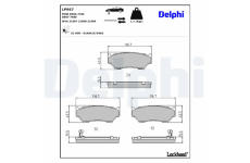 Sada brzdových destiček, kotoučová brzda DELPHI LP967