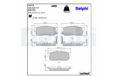 Sada brzdových destiček, kotoučová brzda DELPHI LP975