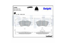 Sada brzdových platničiek, Parkovacia kotúčová brzda DELPHI LP980