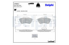 Sada brzdových destiček, kotoučová brzda DELPHI LP980LC