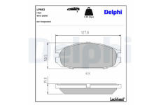 Sada brzdových destiček, kotoučová brzda DELPHI LP983