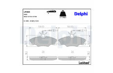 Sada brzdových platničiek kotúčovej brzdy DELPHI LP985