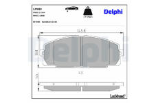 Sada brzdových destiček, kotoučová brzda DELPHI LP989