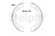 Sada brzdových čelistí, parkovací brzda DELPHI LS2179