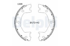 Sada brzdových čelistí, parkovací brzda DELPHI LS2202