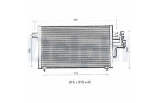 Kondenzátor, klimatizace DELPHI TSP0225334