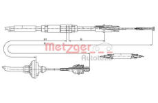 Tažné lanko, ovládání spojky METZGER 10.3149