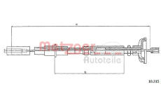 Tažné lanko, ovládání spojky METZGER 10.315