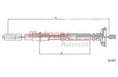 Tažné lanko, ovládání spojky METZGER 10.317