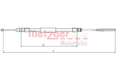 Tažné lanko, parkovací brzda METZGER 10.4136