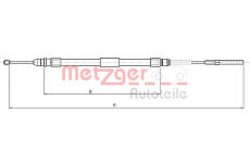 Tažné lanko, parkovací brzda METZGER 10.4137