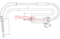 Tazne lanko, parkovaci brzda METZGER 10.4304