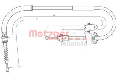 Tažné lanko, parkovací brzda METZGER 10.4305