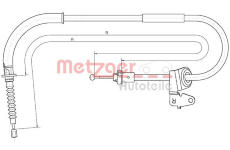 Tažné lanko, parkovací brzda METZGER 10.4306