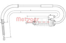 Tažné lanko, parkovací brzda METZGER 10.4307