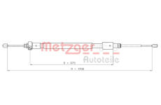 Tažné lanko, parkovací brzda METZGER 10.4525