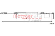 Tazne lanko, parkovaci brzda METZGER 10.4611