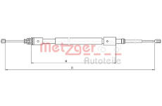 Tažné lanko, parkovací brzda METZGER 10.4714