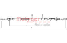 Tažné lanko, parkovací brzda METZGER 10.4740