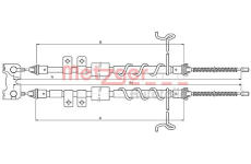 Tažné lanko, parkovací brzda METZGER 10.5334