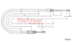 Tažné lanko, parkovací brzda METZGER 10.6036