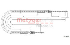 Tazne lanko, parkovaci brzda METZGER 10.6037