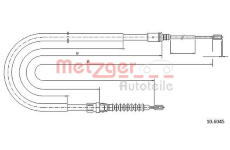 Tažné lanko, parkovací brzda METZGER 10.6045