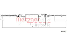 Tažné lanko, parkovací brzda METZGER 10.6201