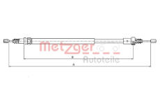 Tazne lanko, parkovaci brzda METZGER AUTOTEILE 10.6776