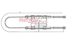 Tazne lanko, parkovaci brzda METZGER 10.713