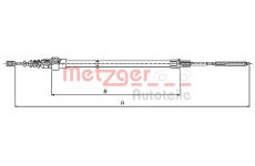 Tažné lanko, parkovací brzda METZGER 10.7137