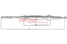 Tazne lanko, parkovaci brzda METZGER 10.7403