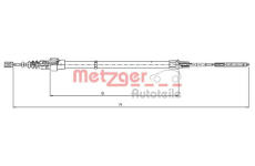 Tazne lanko, parkovaci brzda METZGER 10.7406