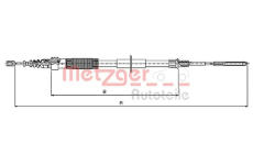 Tazne lanko, parkovaci brzda METZGER 10.7408