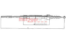 Tazne lanko, parkovaci brzda METZGER AUTOTEILE 10.742