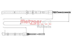 Tažné lanko, parkovací brzda METZGER 10.7503