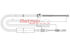 Tažné lanko, parkovací brzda METZGER 10.7507