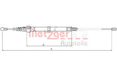 Tažné lanko, parkovací brzda METZGER 10.7508