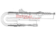 Tažné lanko, parkovací brzda METZGER 10.7581