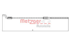 Tazne lanko, parkovaci brzda METZGER AUTOTEILE 10.7621